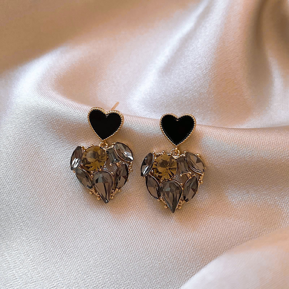 Star tassel earrings with diamonds