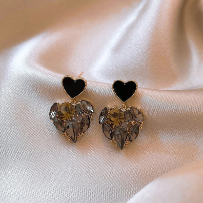 Star tassel earrings with diamonds
