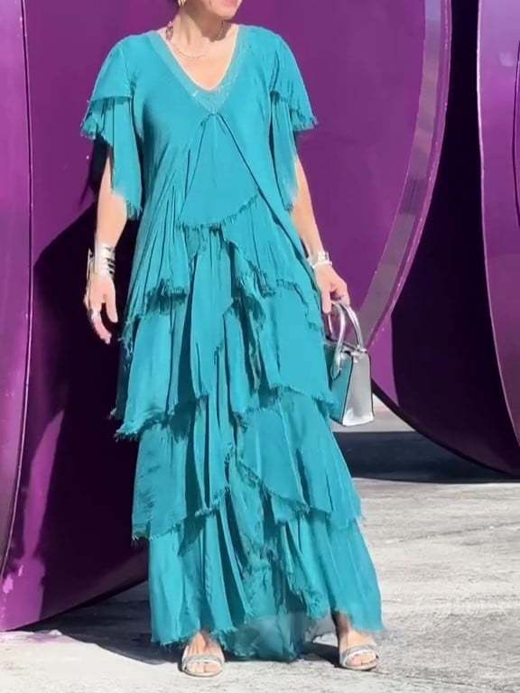 🔥Elegant V-neck Maxi Dress