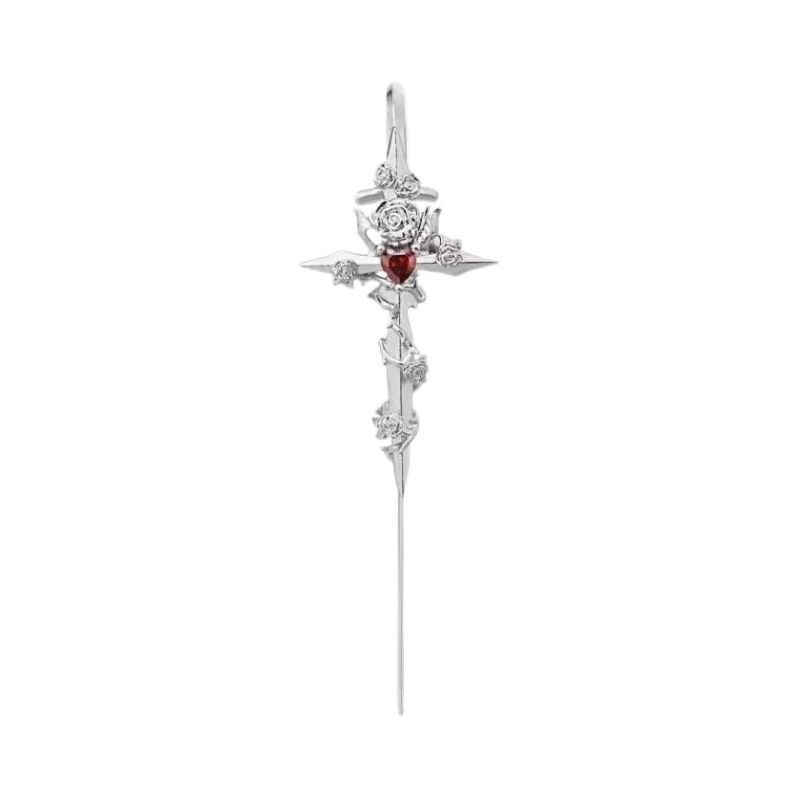 Star and moon earrings, fashionable and cool style