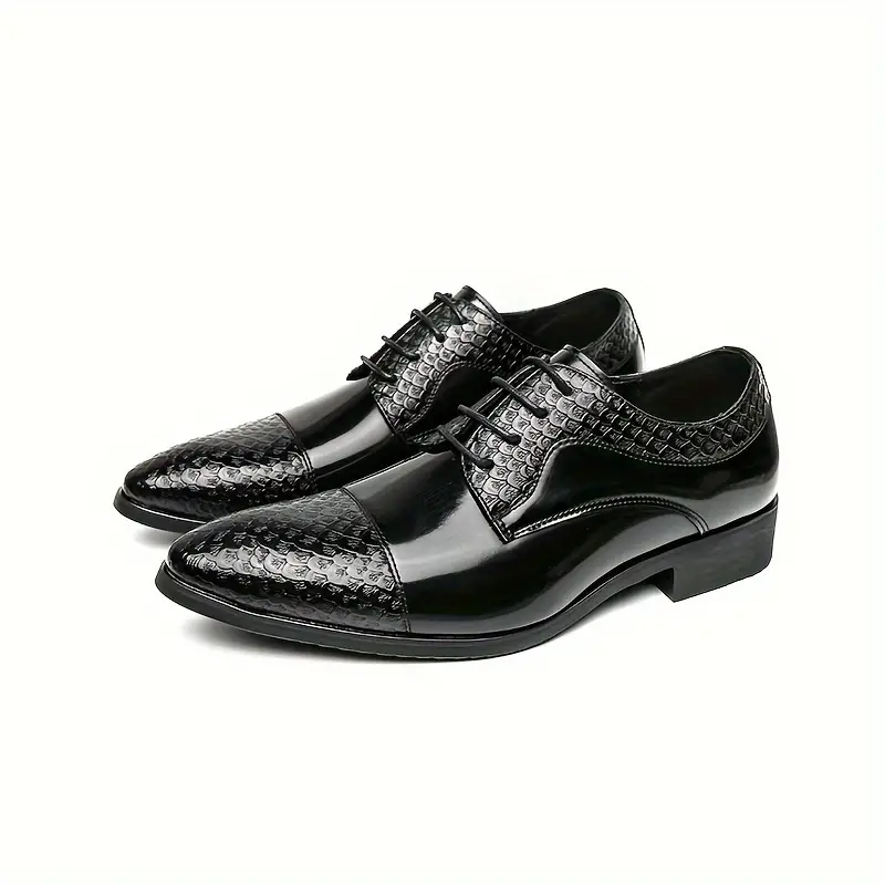 plain toe derby shoes men s solid colour comfy non slip details 1