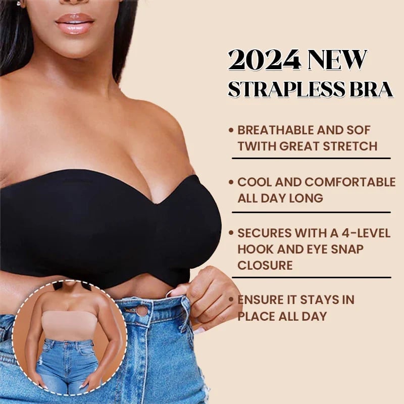 💕🏆Full Support Seamless Strapless Convertible Bandeau Bra