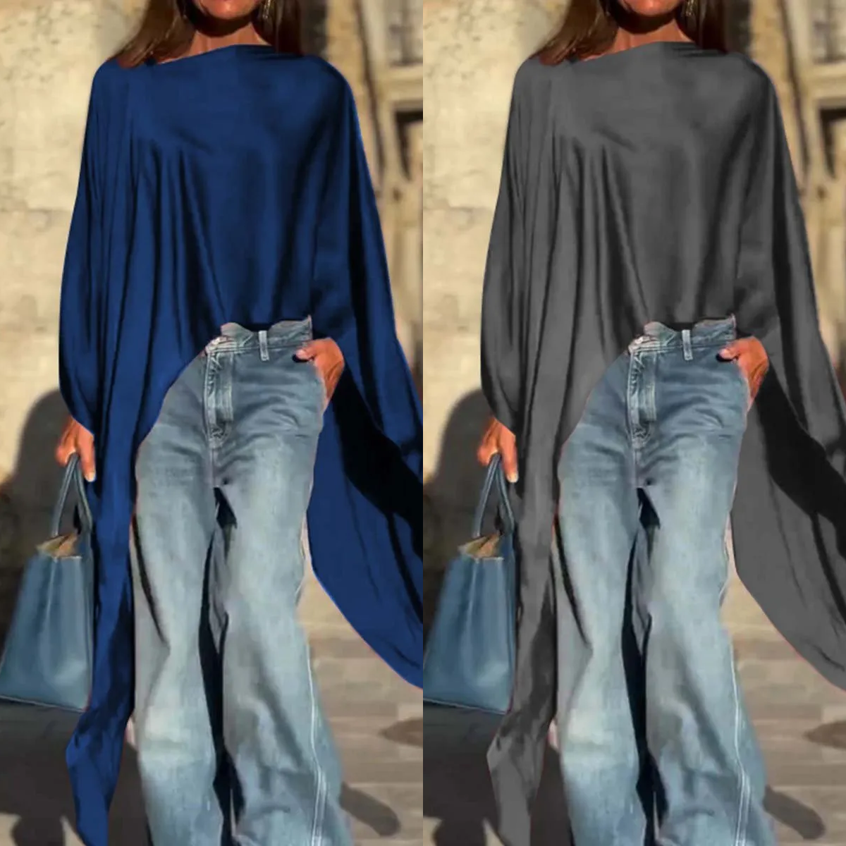 🔥Special Gift🔥Women's Irregular Hem Satin Top