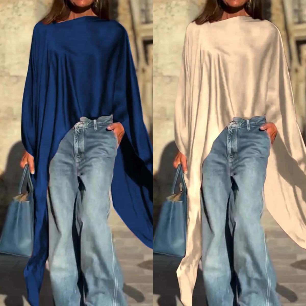 🔥Special Gift🔥Women's Irregular Hem Satin Top