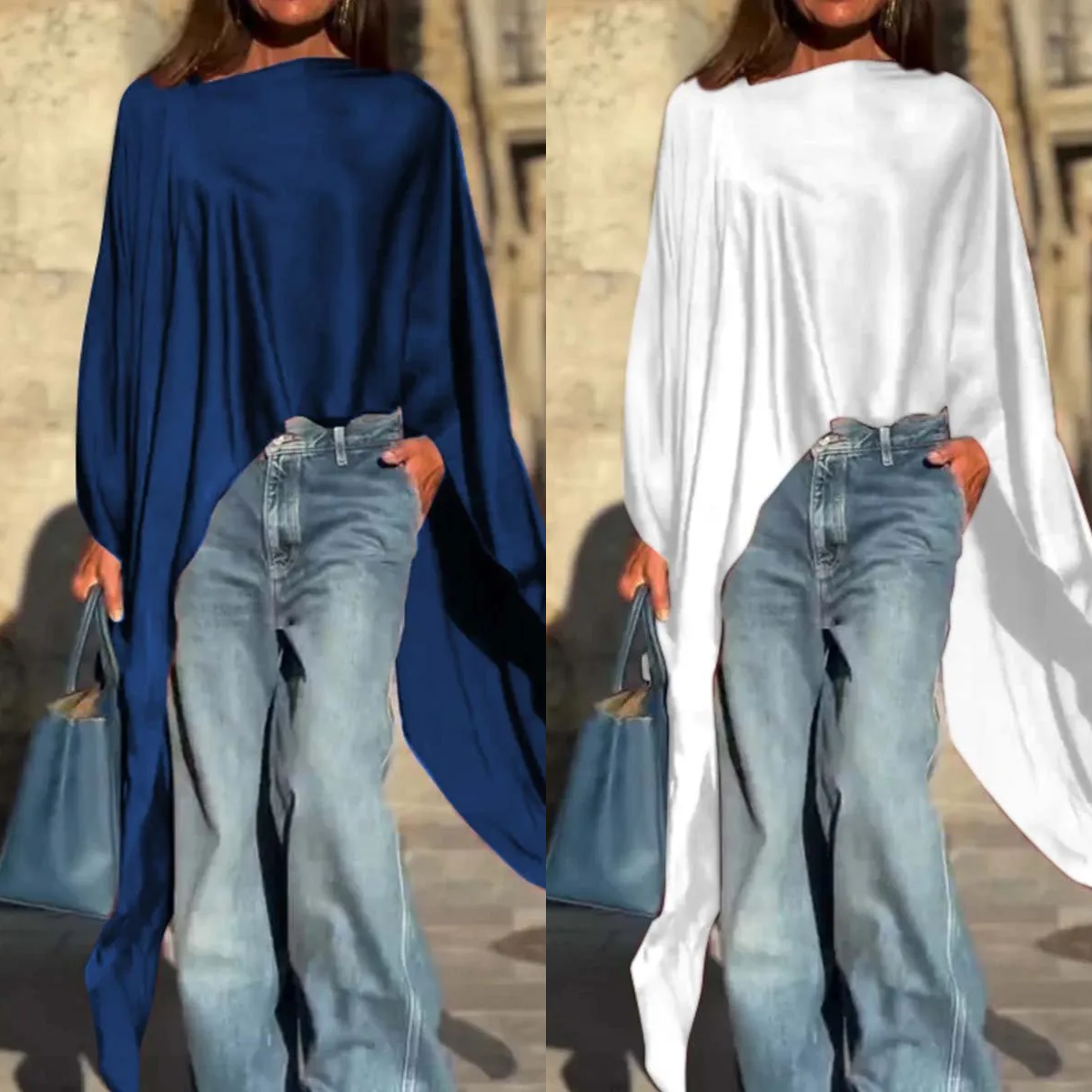 🔥Special Gift🔥Women's Irregular Hem Satin Top