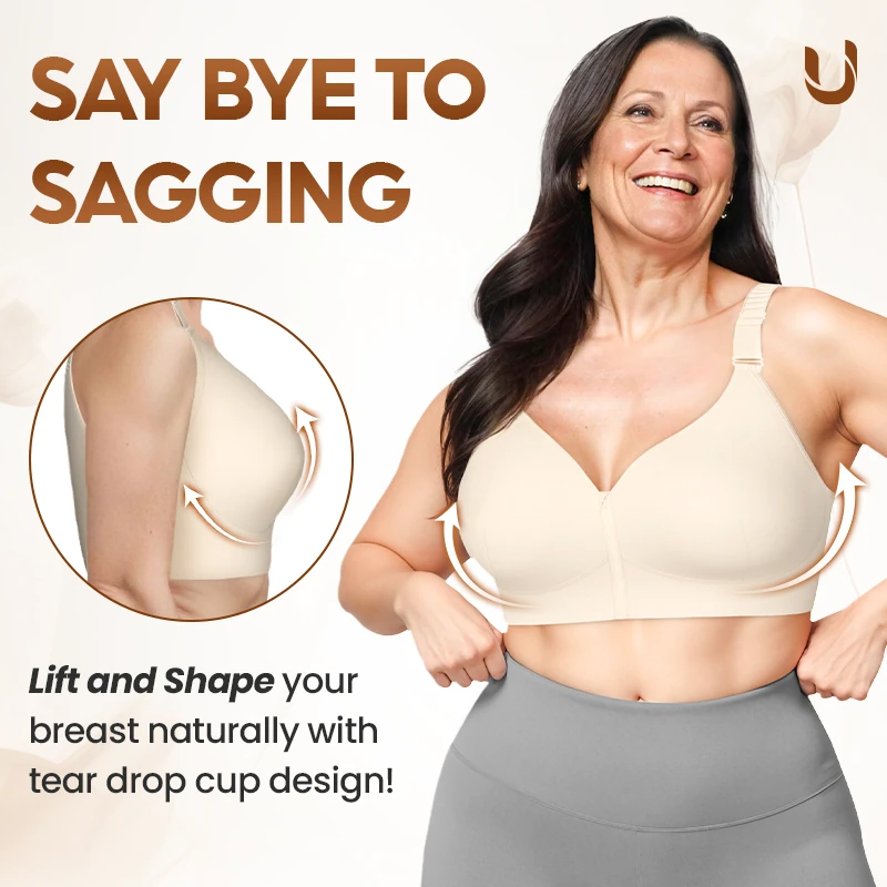 BUY 1 GET 3 Packs🎁Comfortable Breast Support Front Zipper Wireless Bra