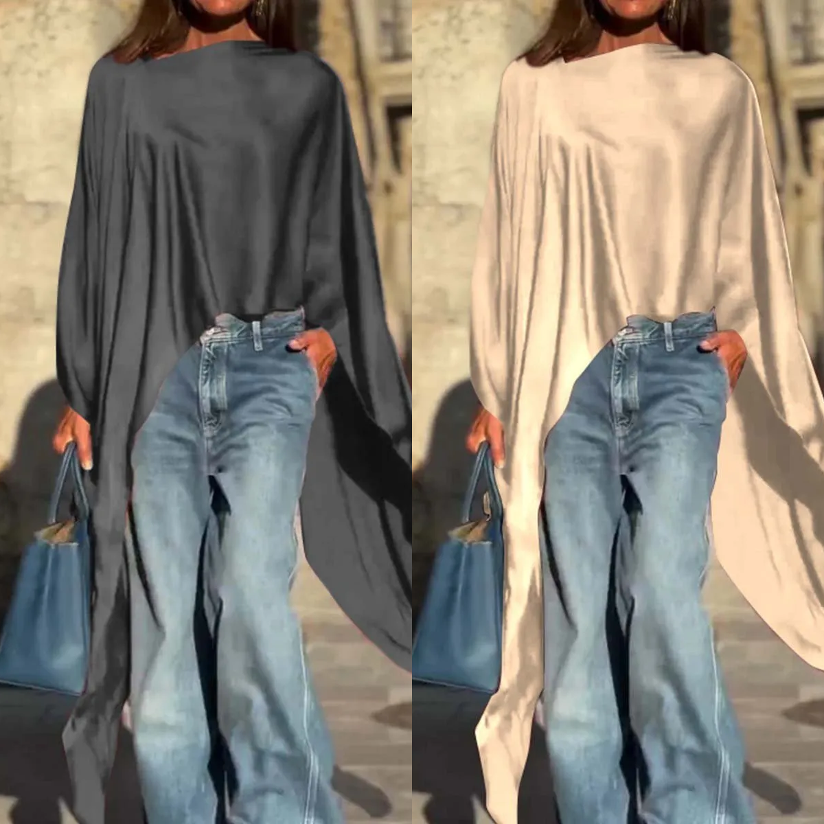 🔥Special Gift🔥Women's Irregular Hem Satin Top