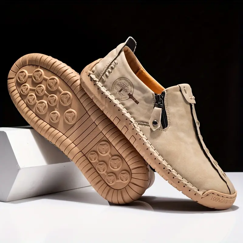handmade loafer shoes men s vintage lightweight breathable details 17