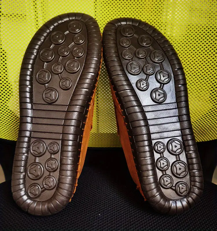 handmade loafer shoes men s vintage lightweight breathable details 4