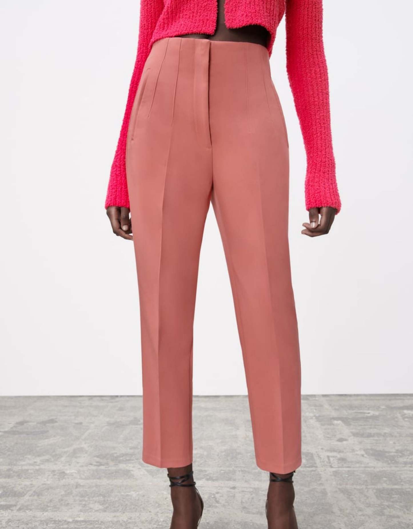 Tailored Pleat High Waist Pants