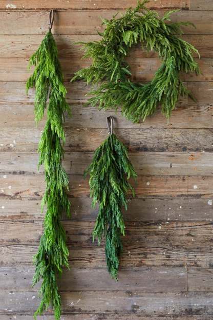 ✨Natural Christmas Greenery - Real Touch Norfolk Pine Garland🎄