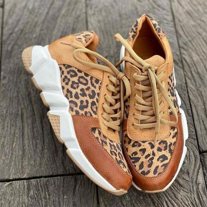 Melarey Leopard Lace Up Sneaker