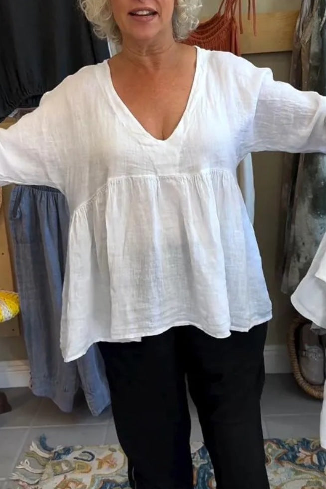 Relaxed V-Neck Top