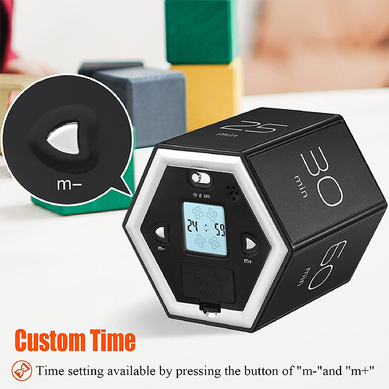 Cube Timer for Time Management and Countdown Settings