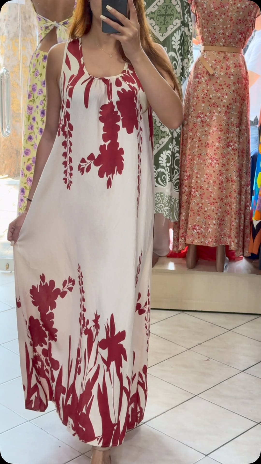 Ladies' Collar Painted Print Loose Casual Dress