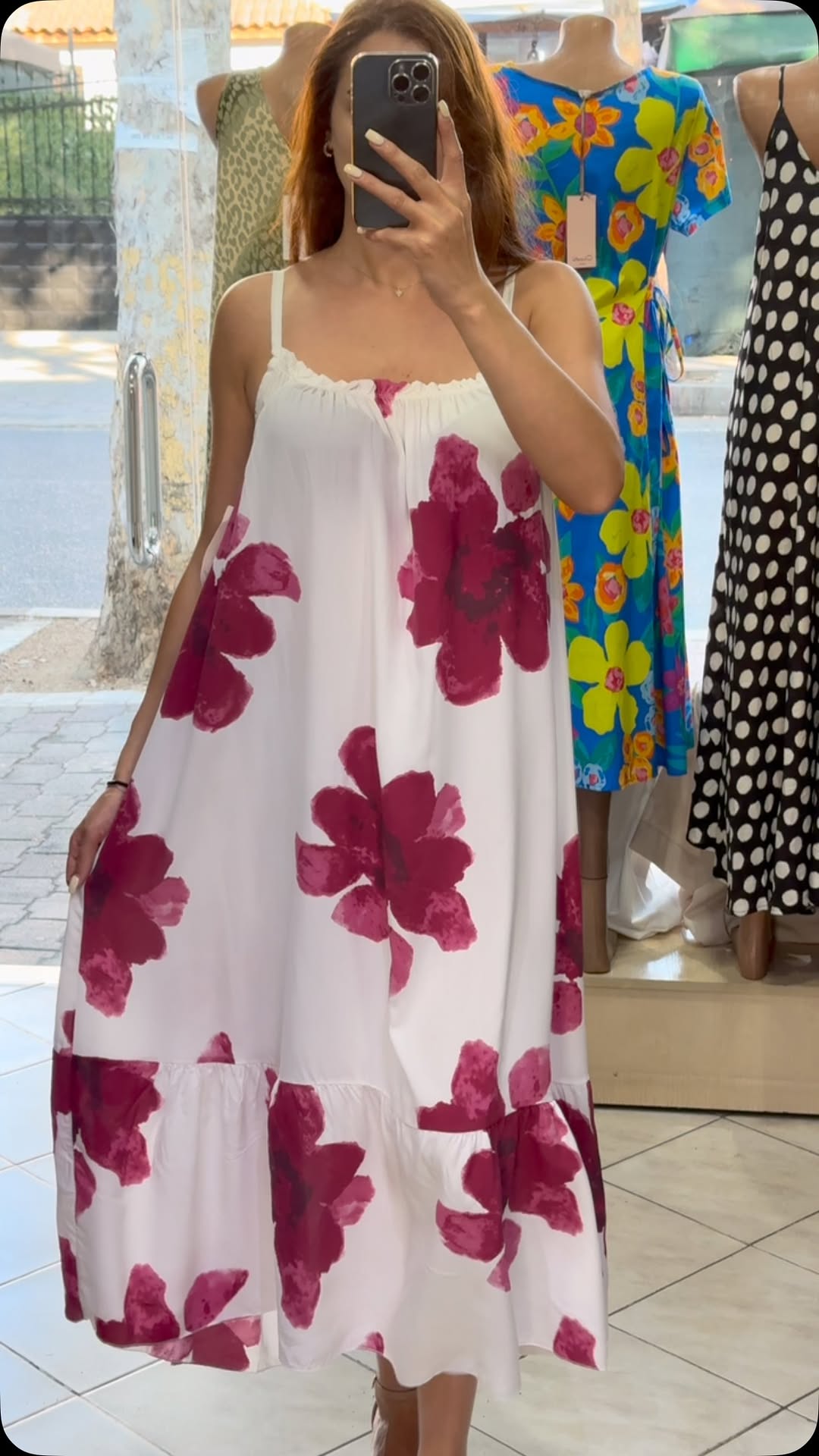 Ladies' Collar Painted Print Loose Casual Dress