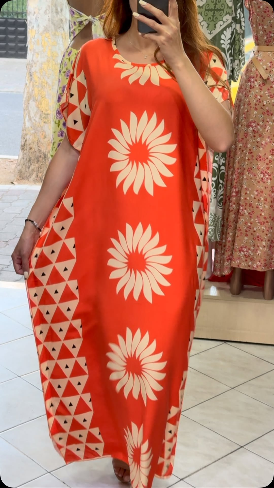 Ladies' Collar Painted Print Loose Casual Dress