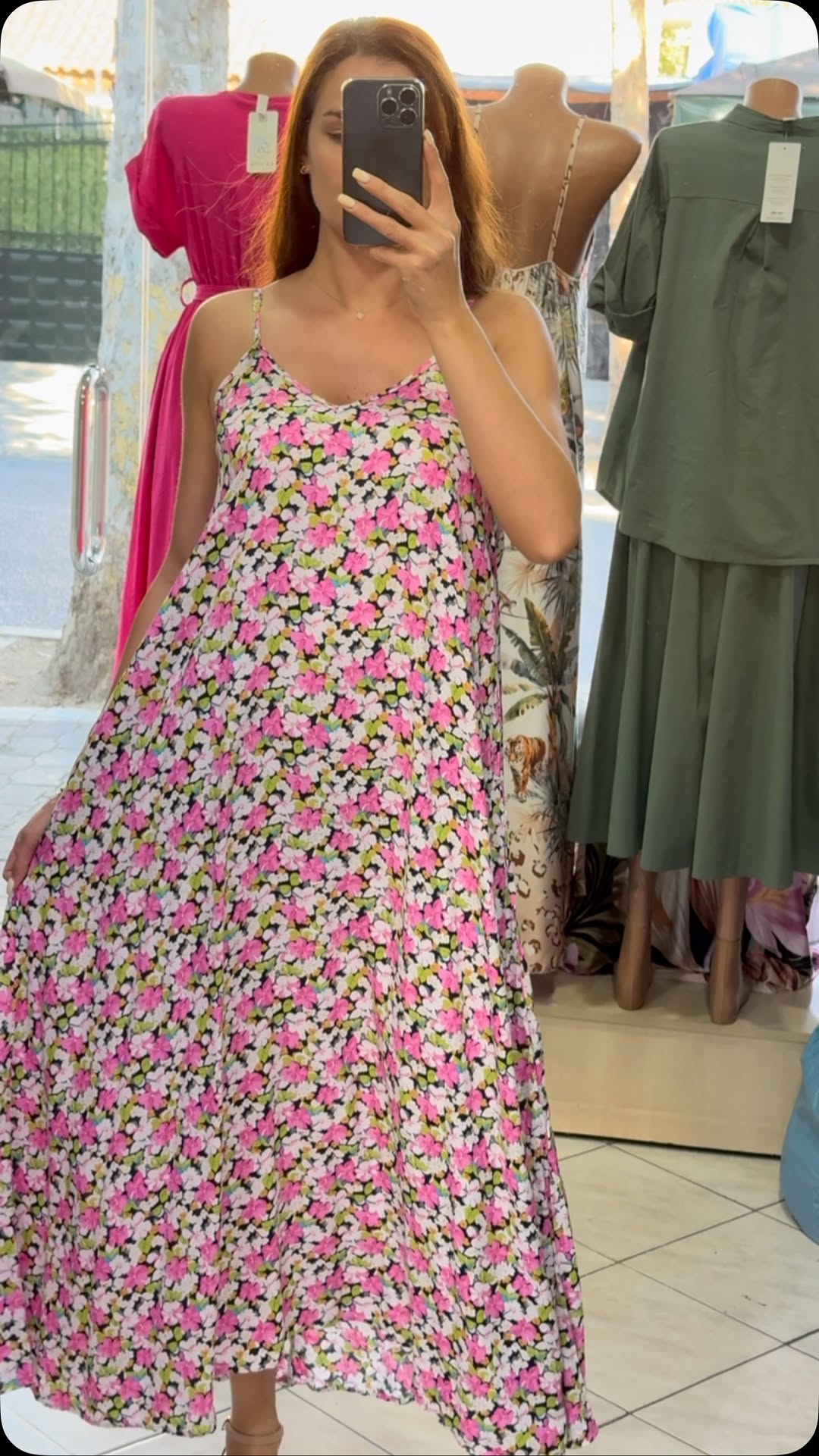 Ladies' Collar Painted Print Loose Casual Dress