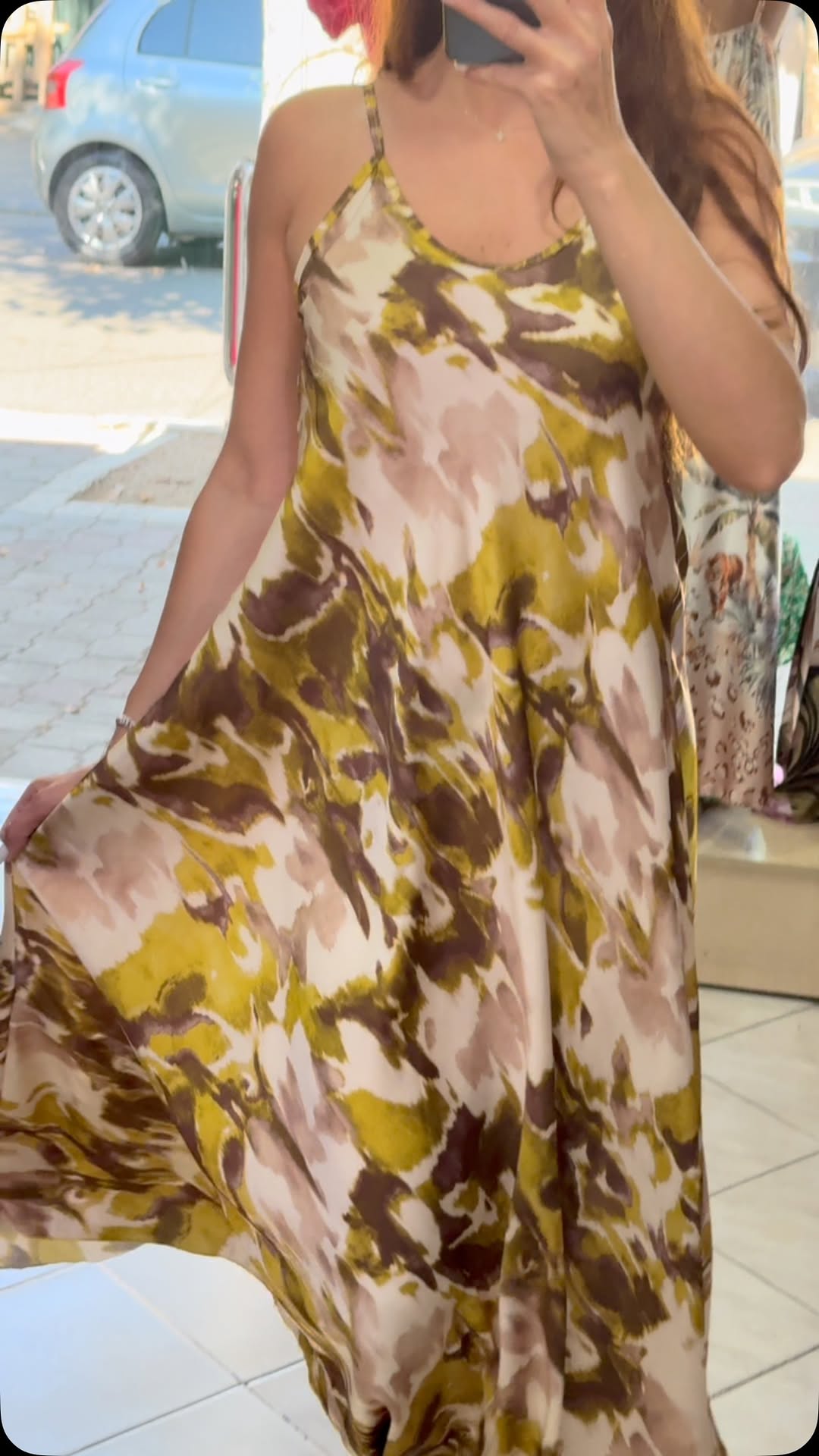 Ladies' Collar Painted Print Loose Casual Dress
