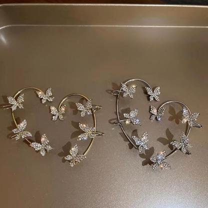 Diamond Butterfly Earrings