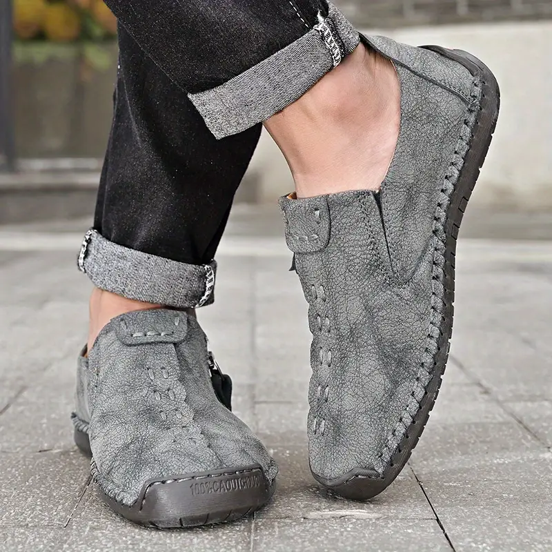 handmade loafer shoes men s vintage lightweight breathable details 11