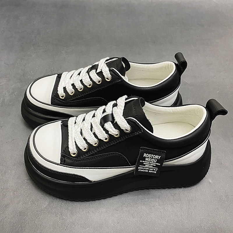 Cow Leather Soft Sole Women's Board Shoes