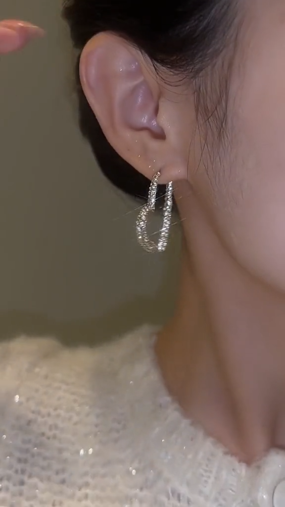 Star tassel earrings with diamonds