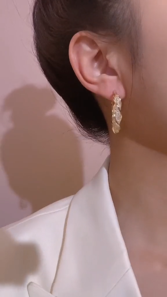 Star tassel earrings with diamonds