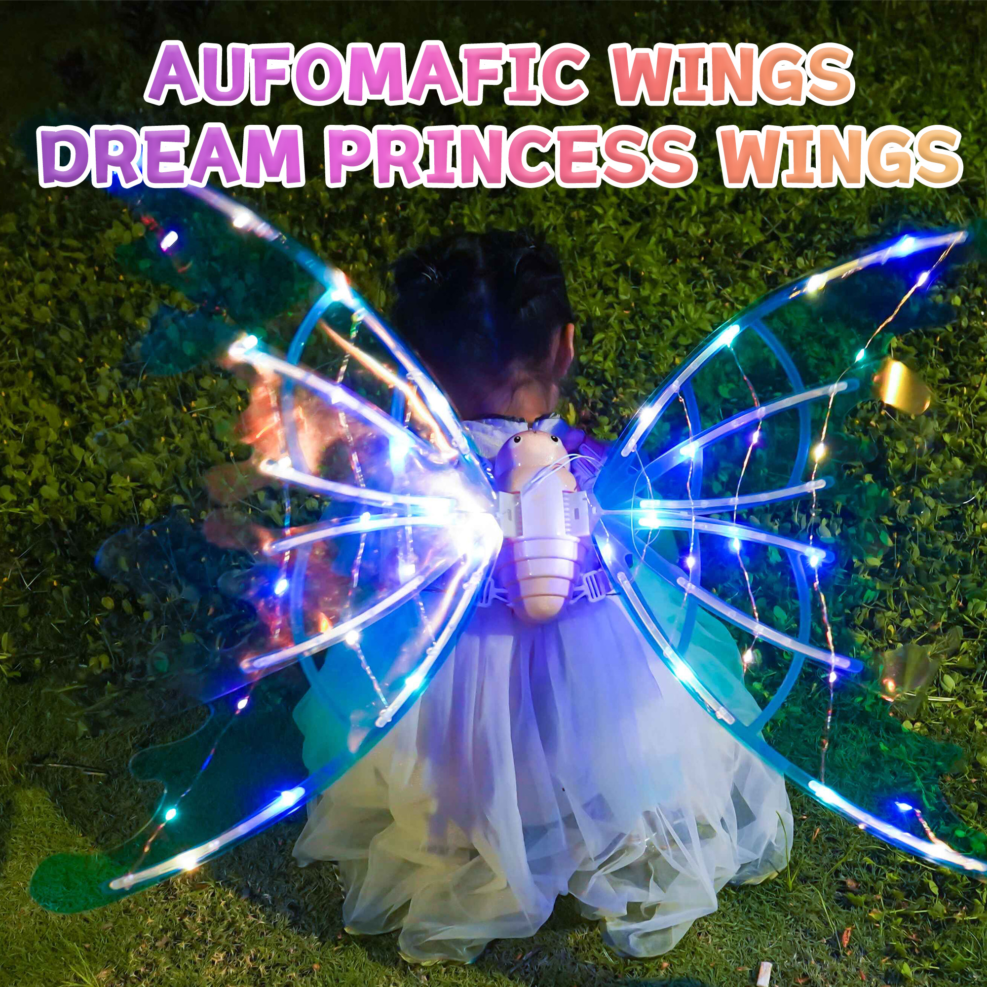 Electric Fairy Butterfly Wings with LED Lights and Music