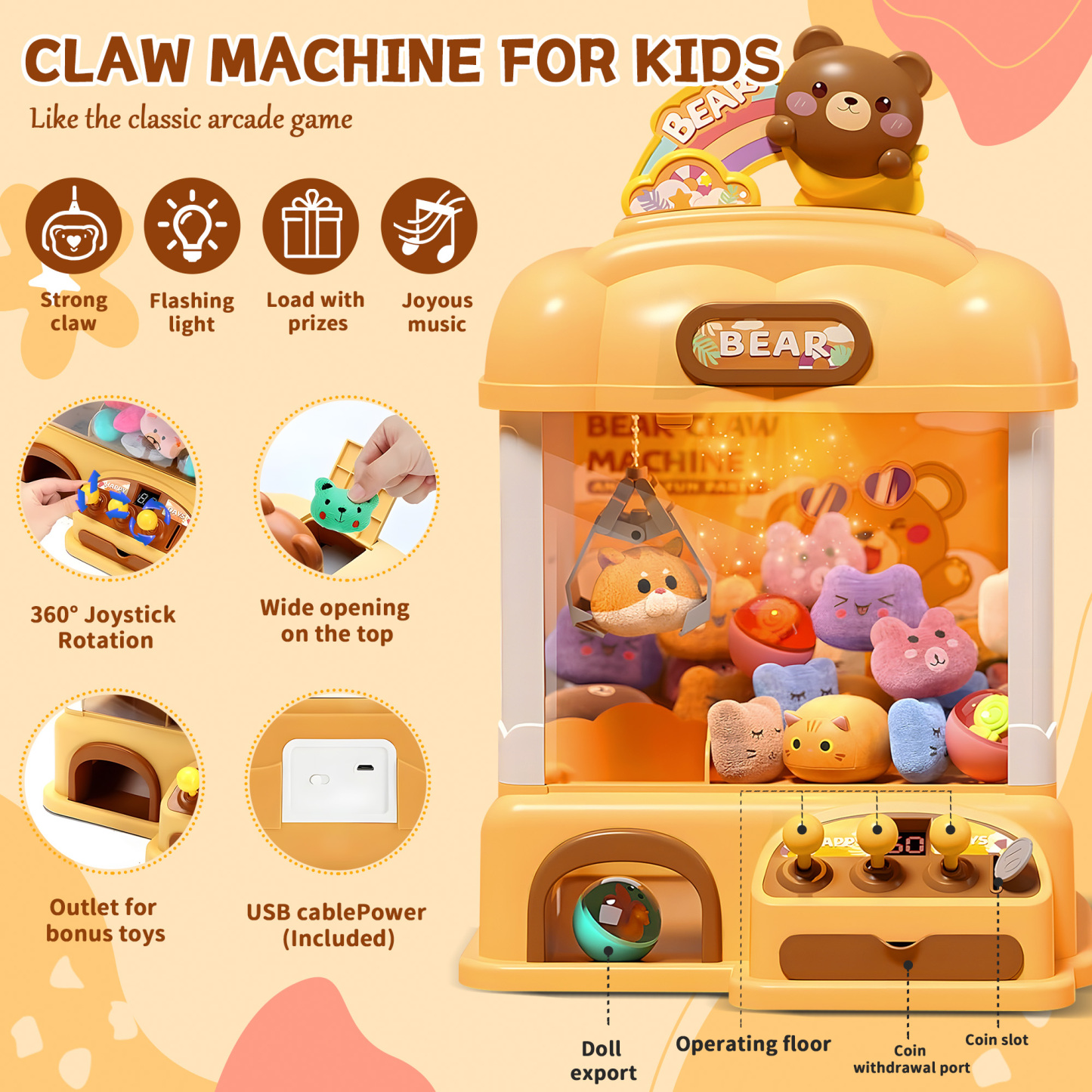 Mini Claw Machine for Kids