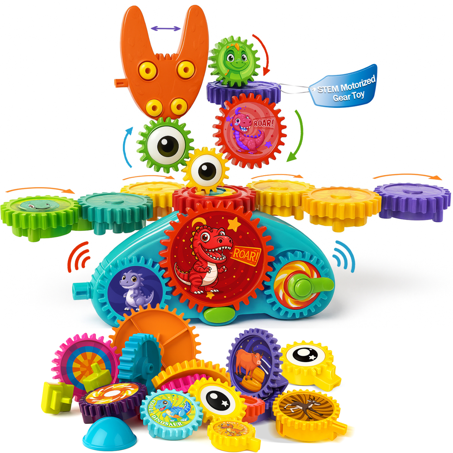 STEM Gear Toys for Toddlers 1-3 