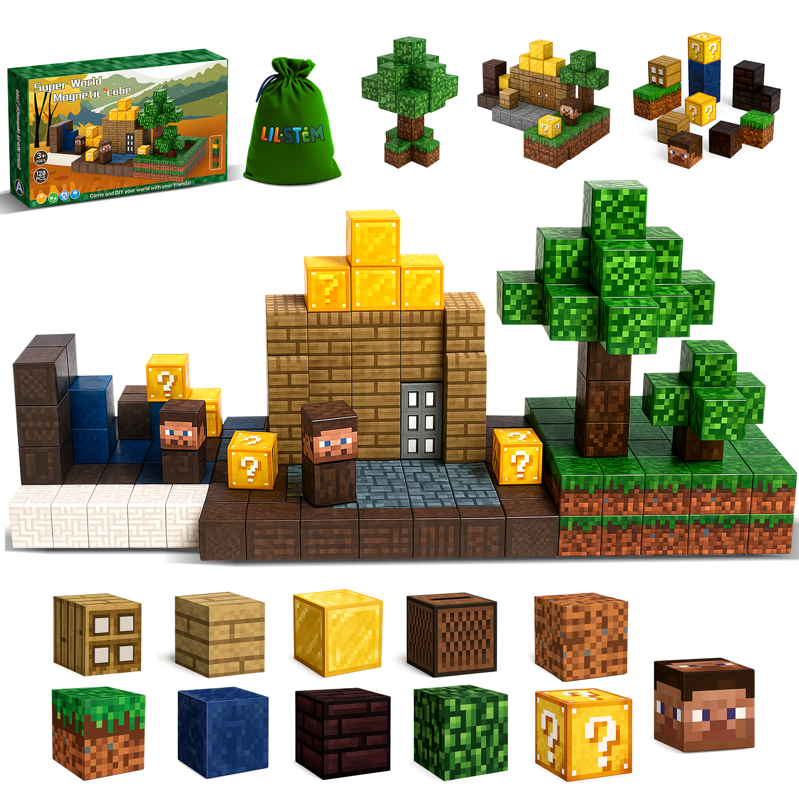 Magnetic Blocks - Magnetic Tiles Building Blocks Toddler Toys