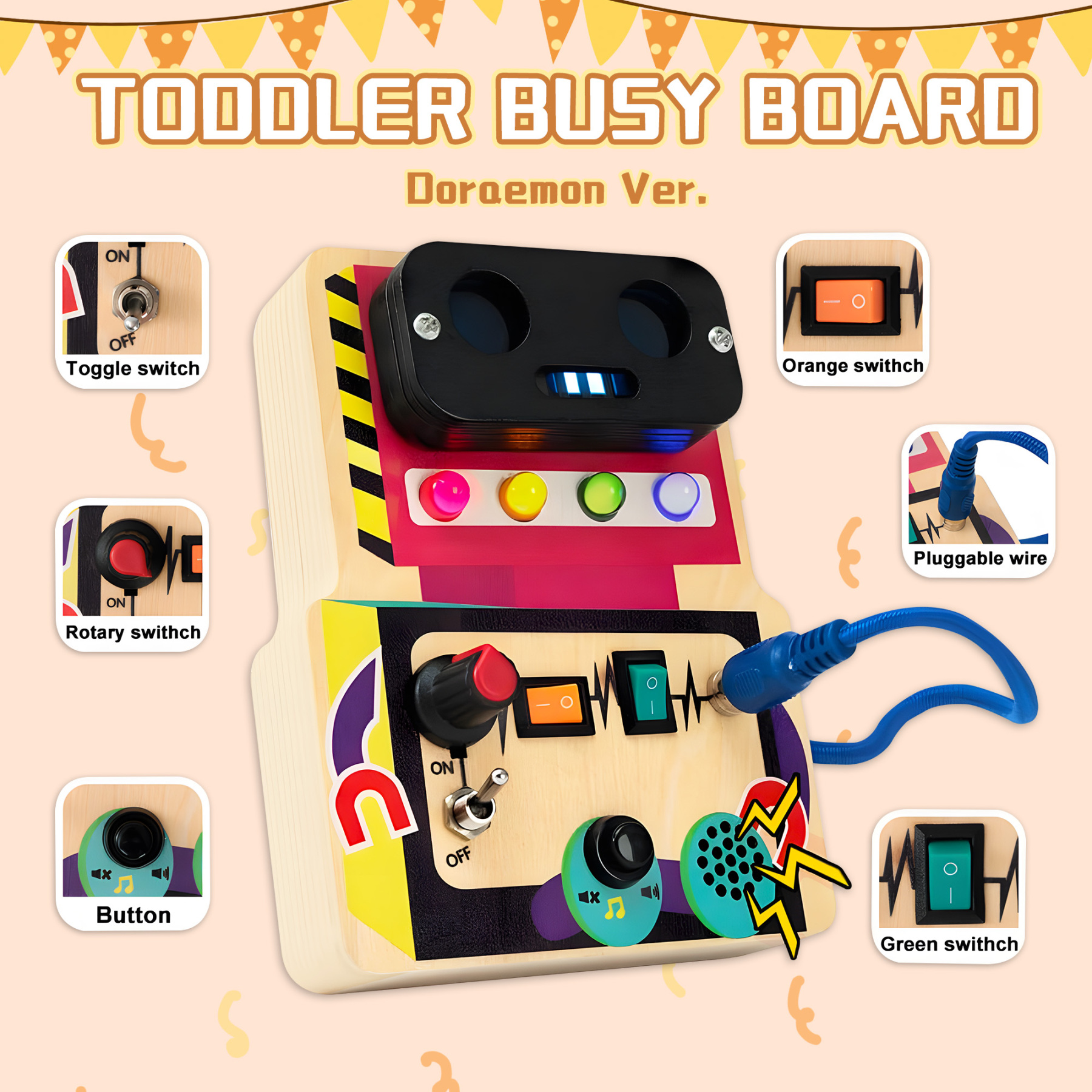  Wooden Busy Board