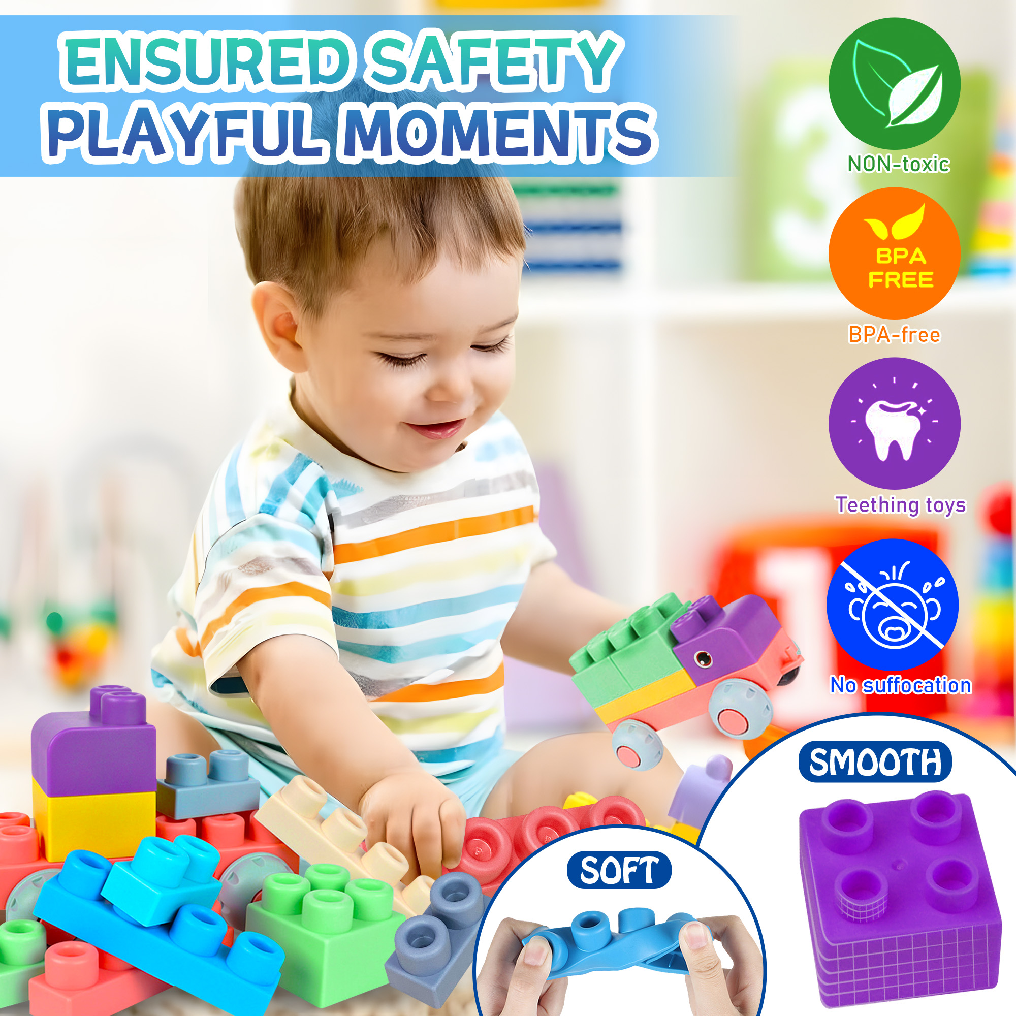 Soft Building Blocks for Toddlers