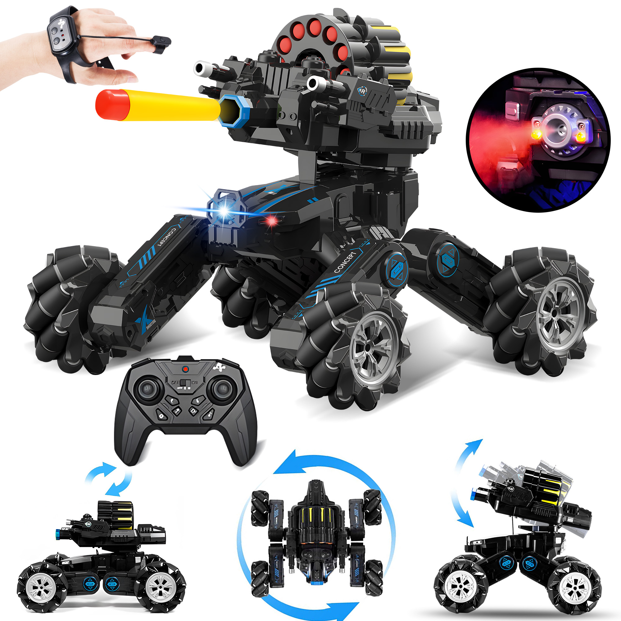 RC Tank That Shoots Gesture Sensing RC Tank