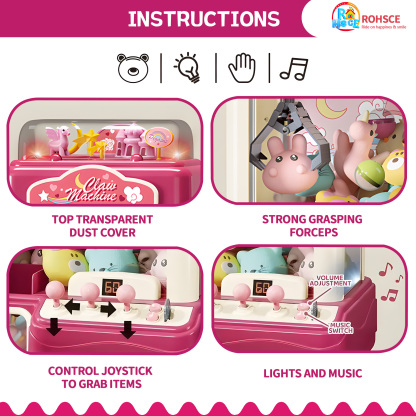 Interactive Claw Toy Arcade Machine with Prizes