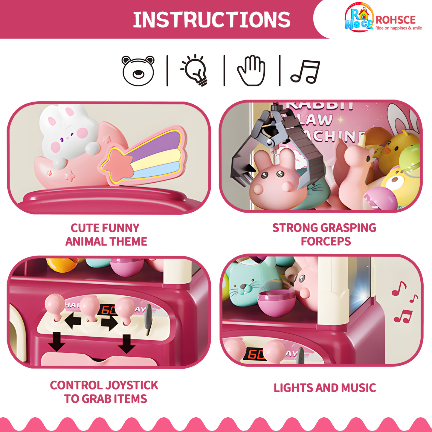 Kids Claw Machine with Toys Inside