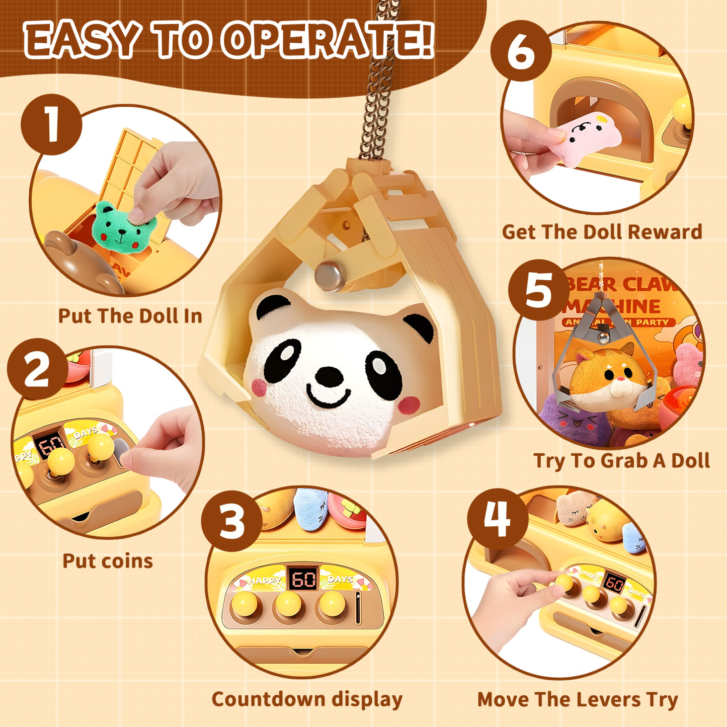 Mini Claw Machine for Kids