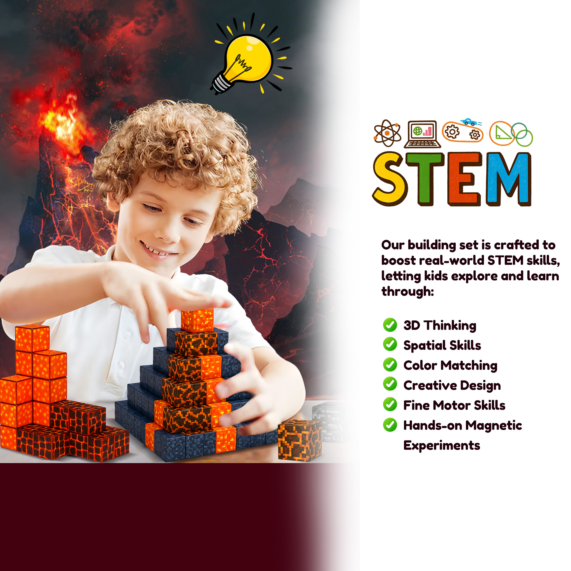 Magnetic Blocks Building Toys - Build Set