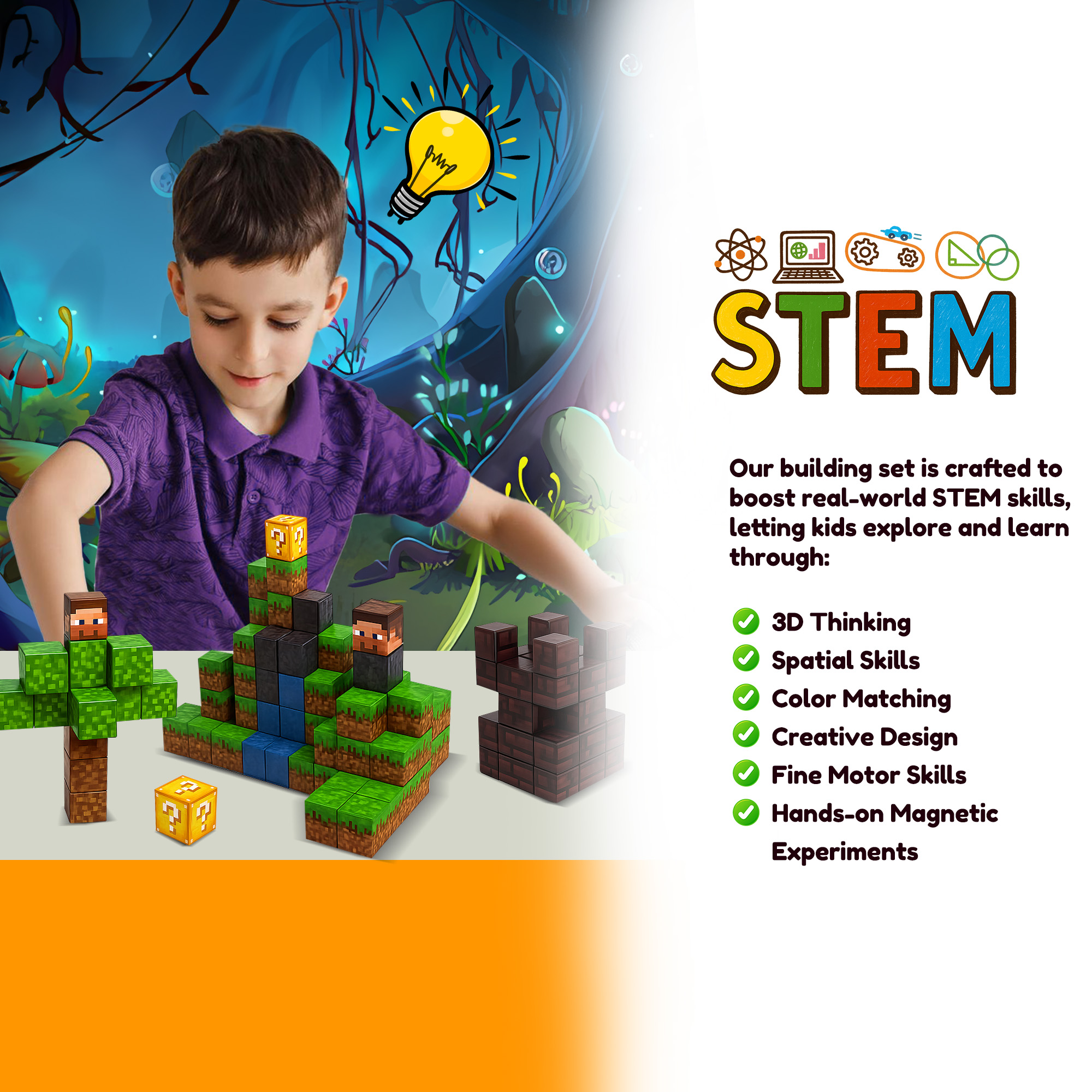 Magnetic Building Blocks for Kids