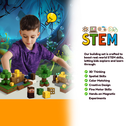 Magnetic Blocks - Magnetic Tiles Building Blocks Toddler Toys