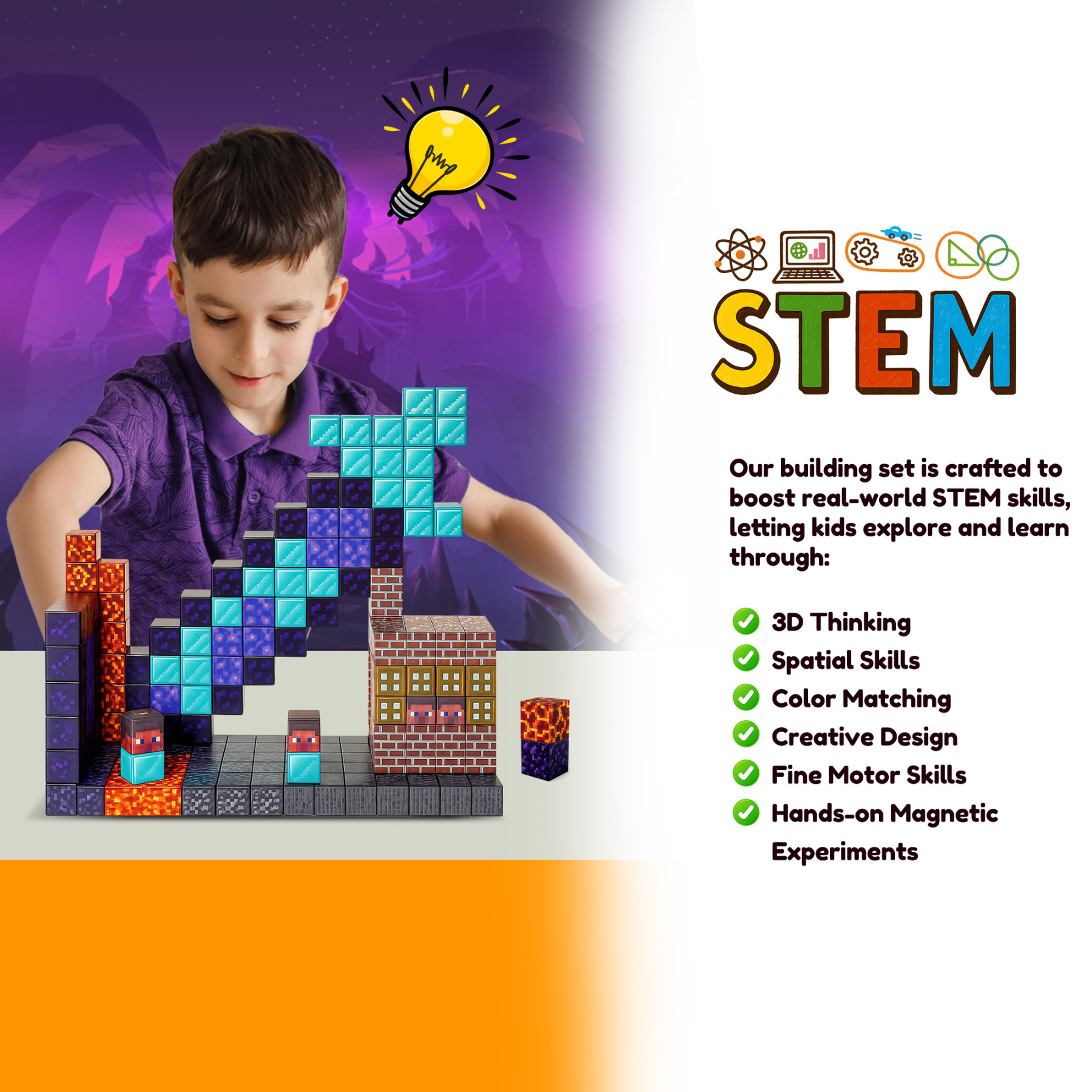 Magnetic Blocks for Kids