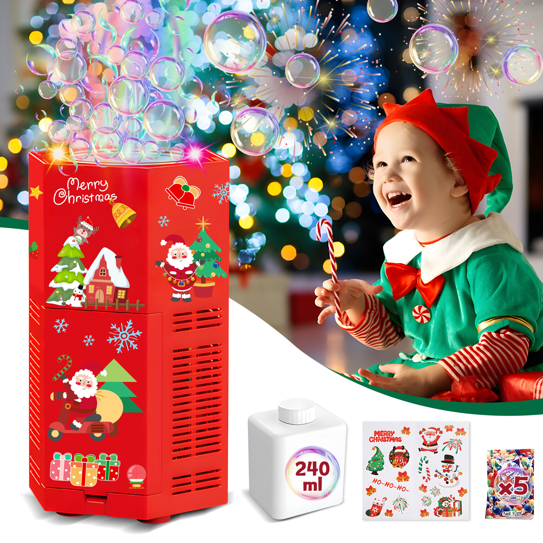 Firework Bubble Machine