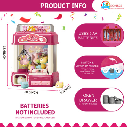 Interactive Claw Toy Arcade Machine with Prizes