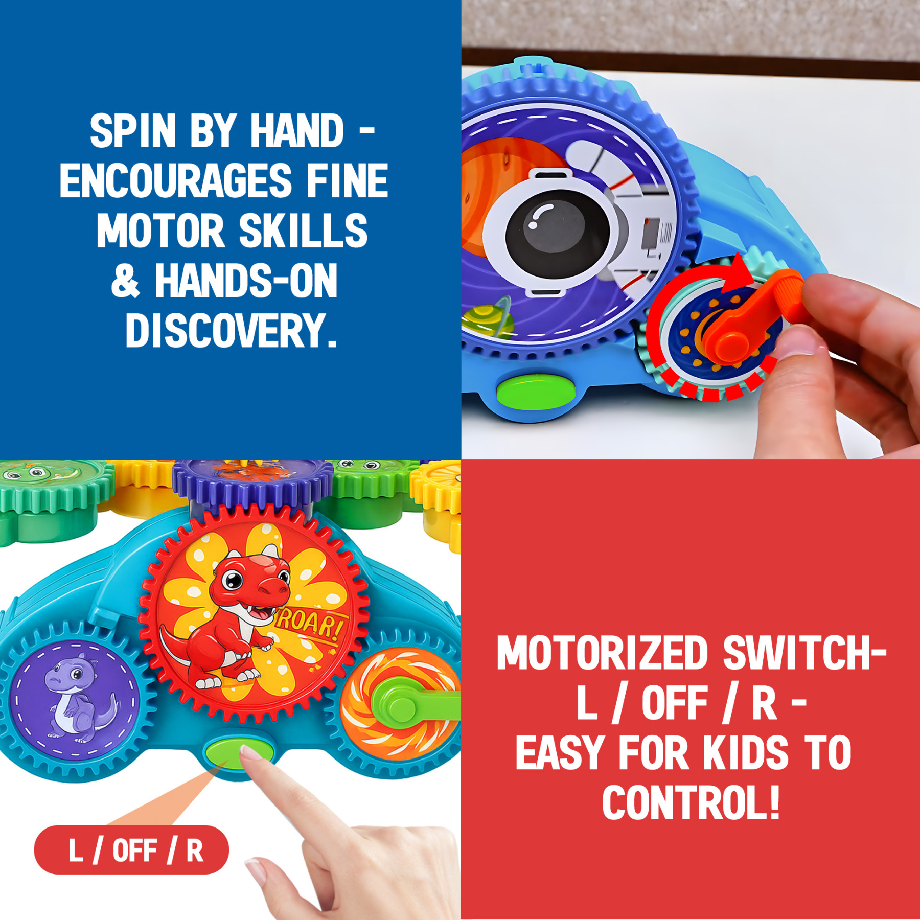 STEM Gear Toys for Toddlers 1-3 