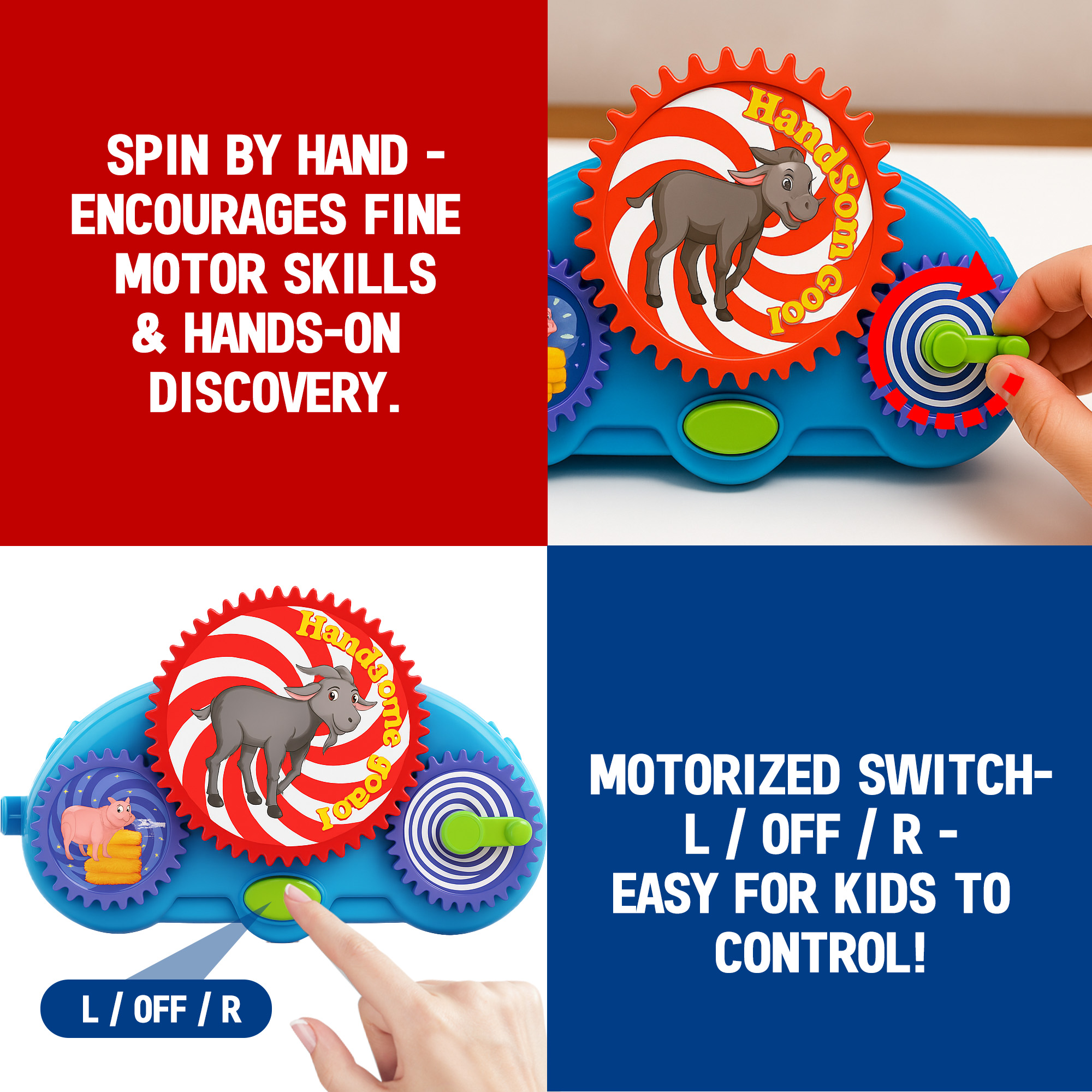 Animal Themed Motorized Gear Toys for Toddlers