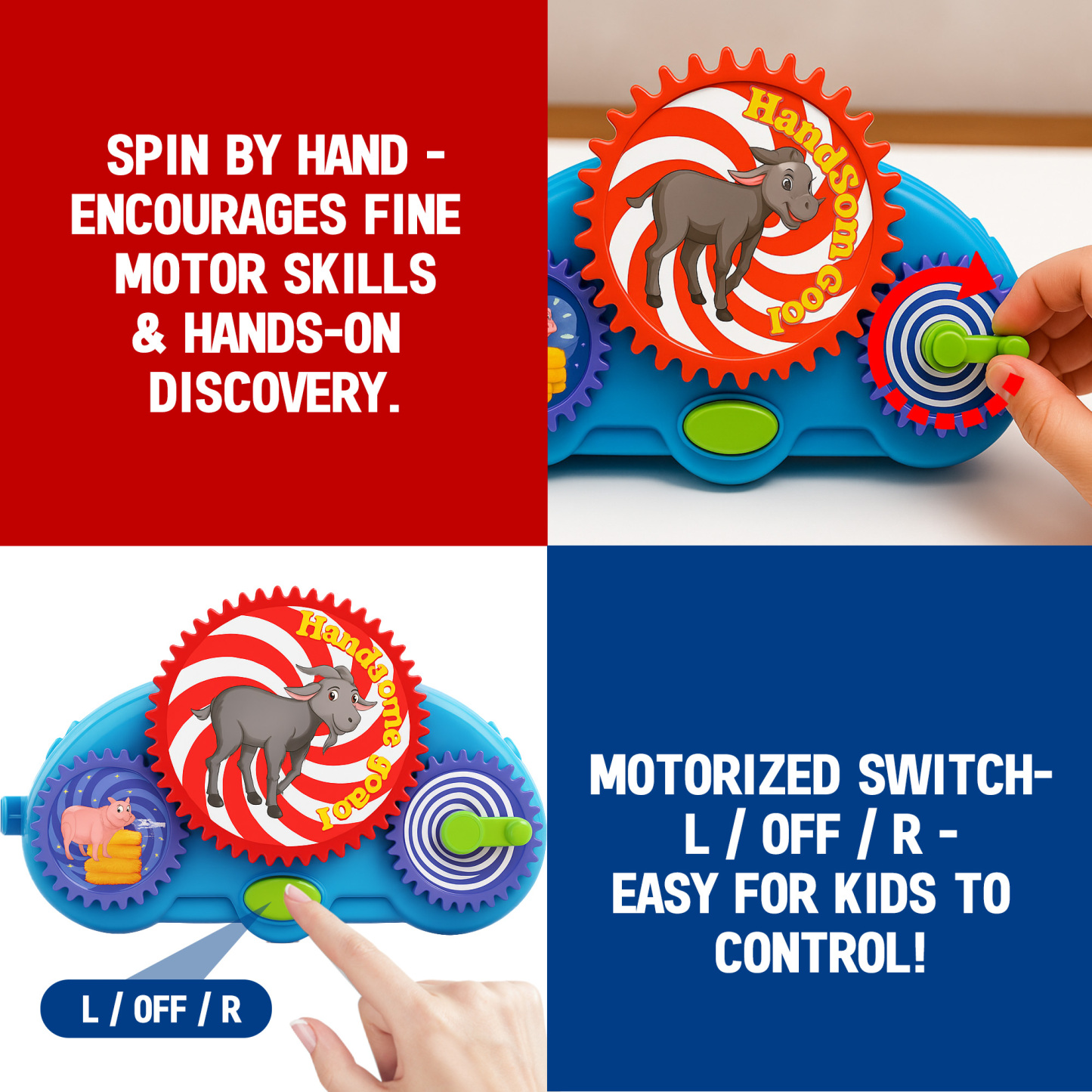 Animal Themed Motorized Gear Toys for Toddlers