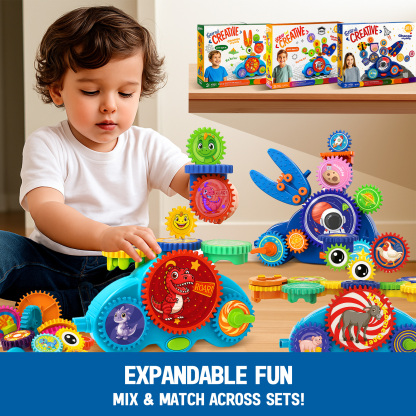 STEM Gear Toys for Toddlers 1-3 