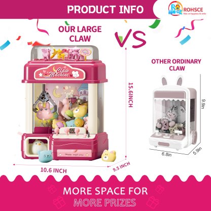 Interactive Claw Toy Arcade Machine with Prizes