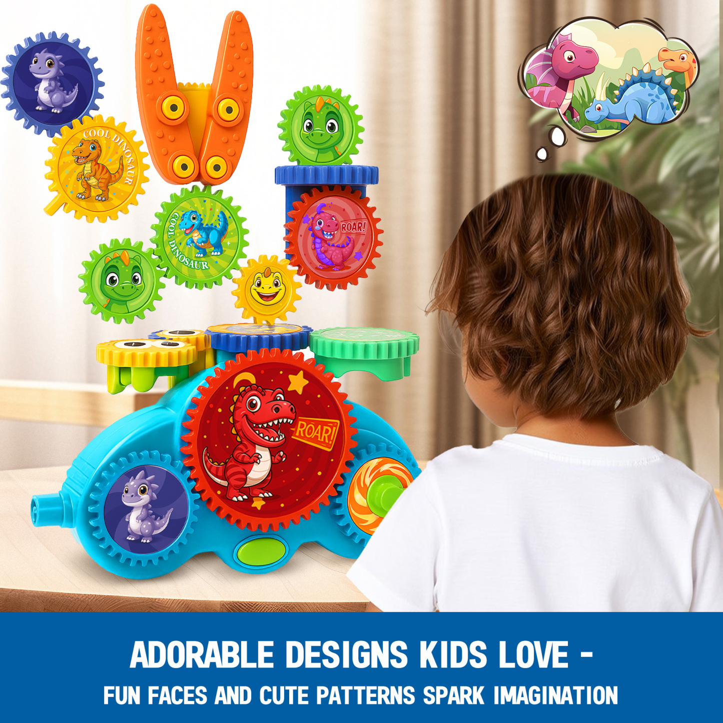 STEM Gear Toys for Toddlers 1-3 